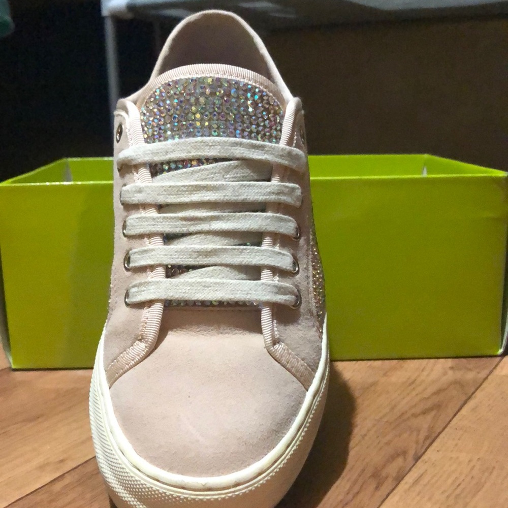 Gianni Bini Pink Rhinestone Sneakers